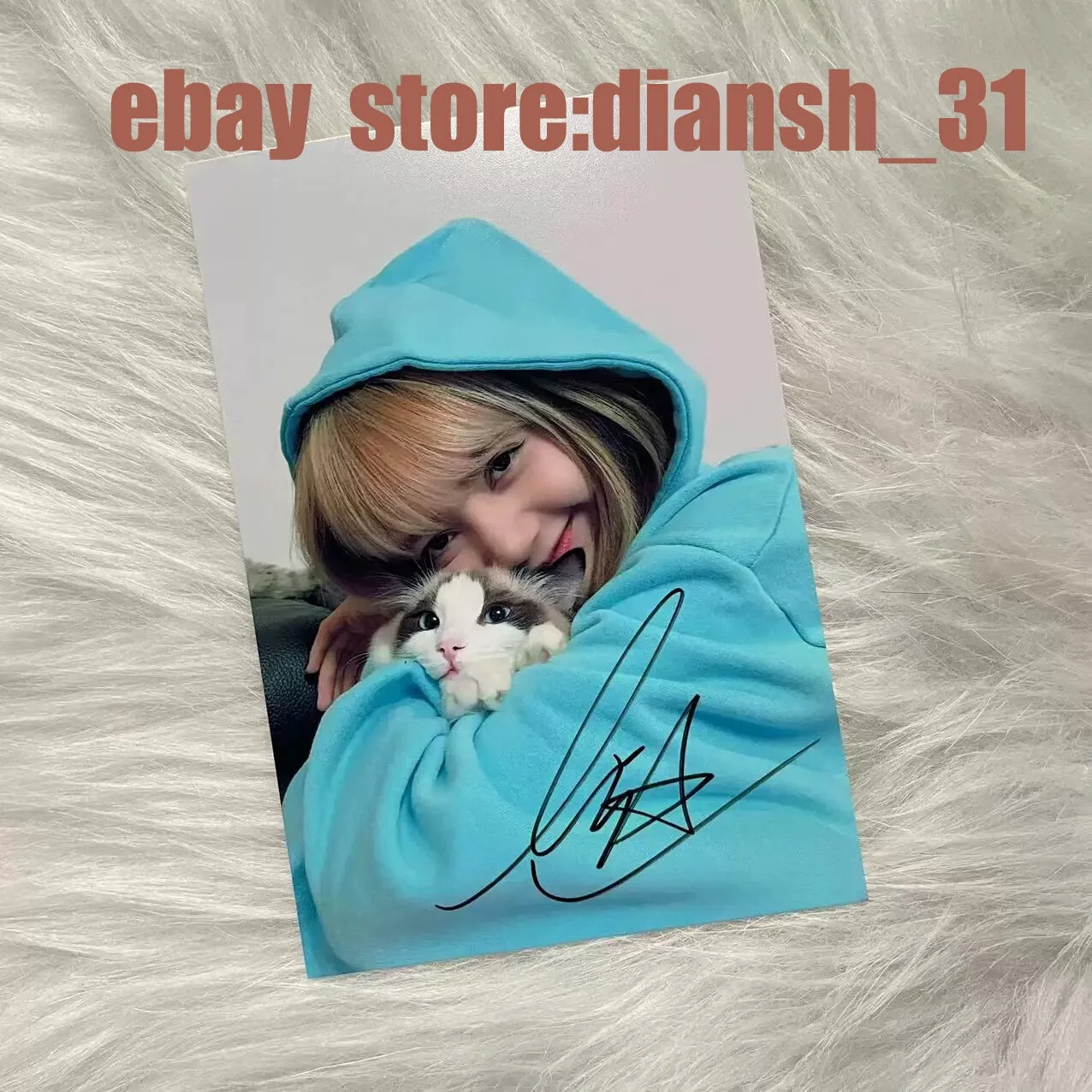 LISA — BLACKPINK LISA Limited Autographed Hand Signed Photo 4*6 RARE photograph Set