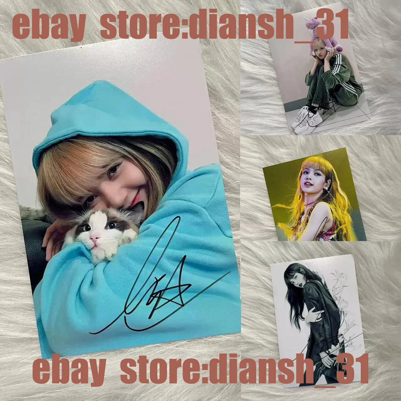 LISA — BLACKPINK LISA Limited Autographed Hand Signed Photo 4*6 RARE photograph Set, изображение 2