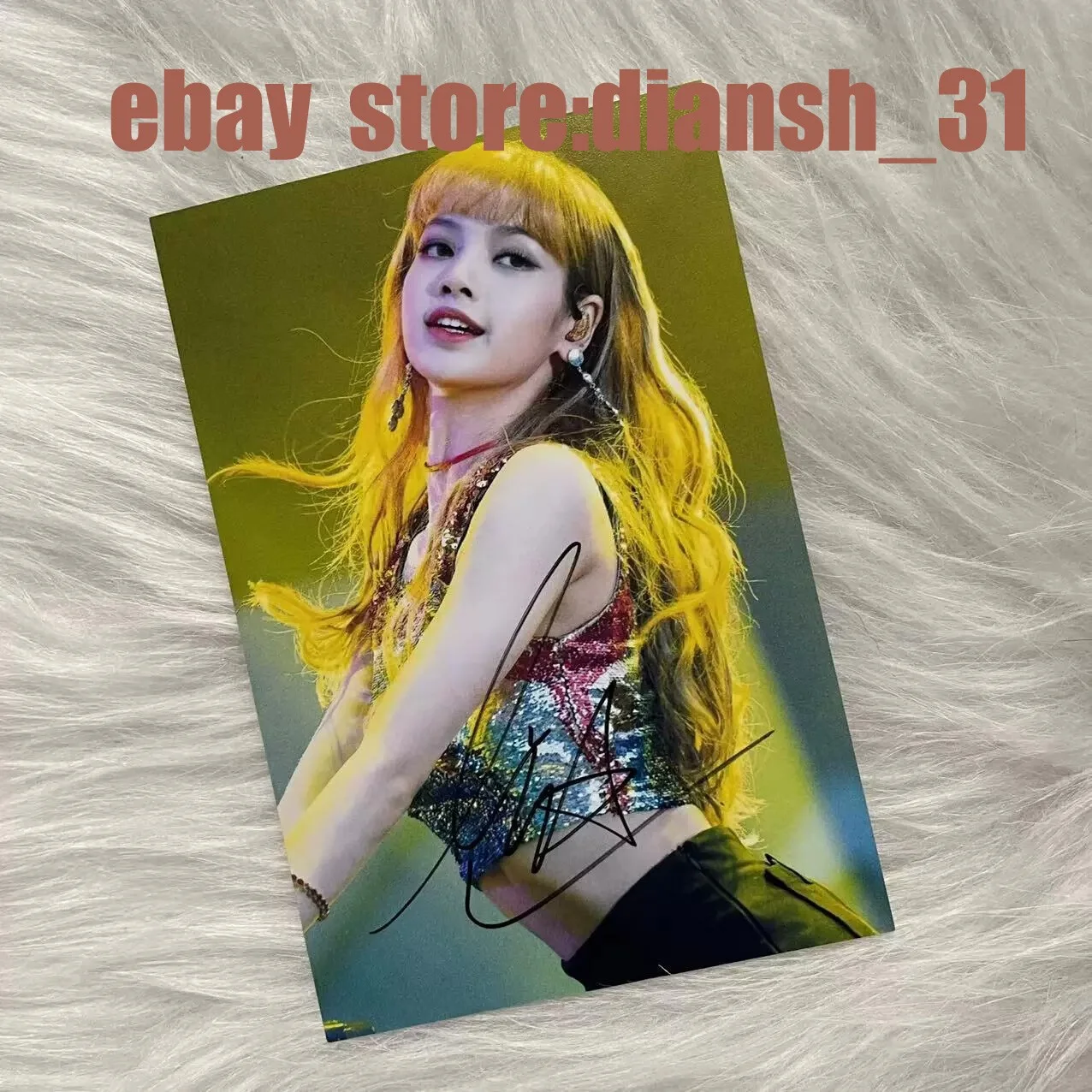 LISA — BLACKPINK LISA Limited Autographed Hand Signed Photo 4*6 RARE photograph Set, изображение 5