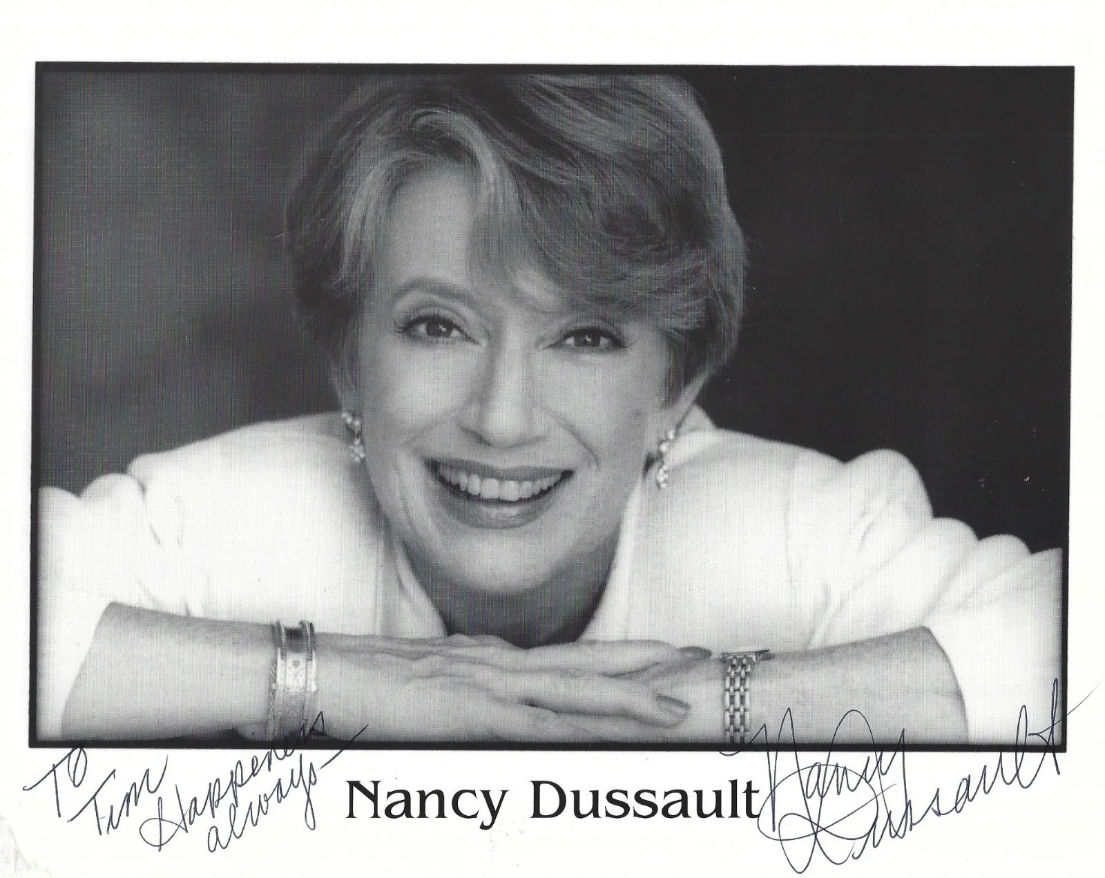 Nancy Dussault — Nancy Dussault Autographed Signed 8x10 Photo - Too Close For Comfort - w/COA