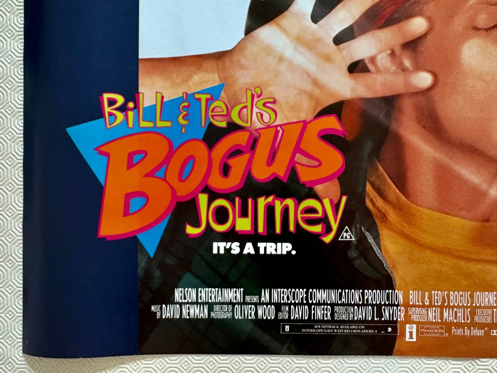 Bill & Ted's Bogus Journey Original 1991 Quad Poster Keanu Reeves Alex Winter, image 2