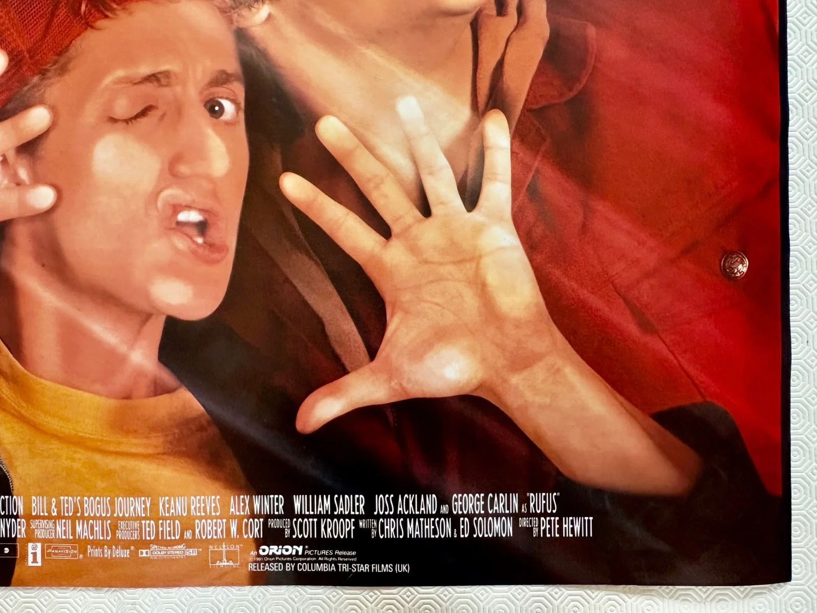 Bill & Ted's Bogus Journey Original 1991 Quad Poster Keanu Reeves Alex Winter, image 3