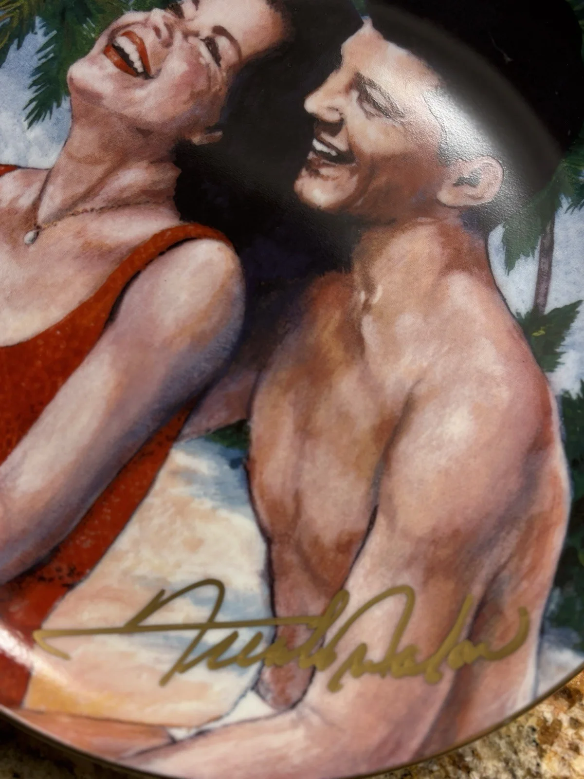 Frankie Avalon Signed Plate With JSA COA Frankie & Annette Collection, image 3