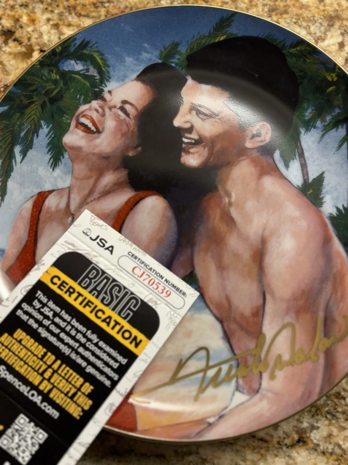 Frankie Avalon Signed Plate With JSA COA Frankie & Annette Collection, image 4
