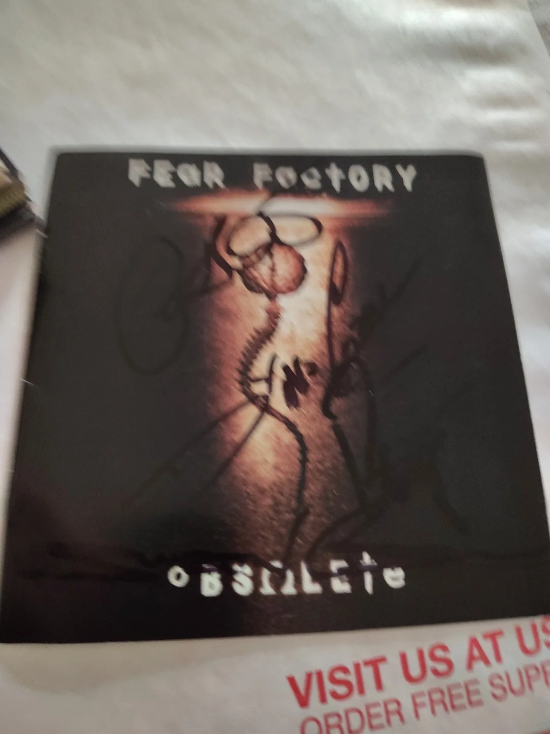 Fear Factory Signed Cd Booklet. Original 4 Obsolete, image 3