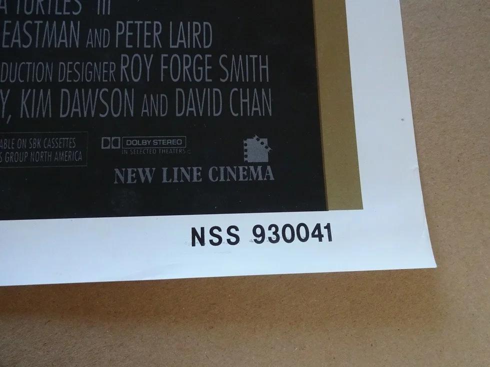 Teenage Mutant Ninja Turtles III Original 1993 Movie Poster 41"x27" Paige Turco, изображение 3