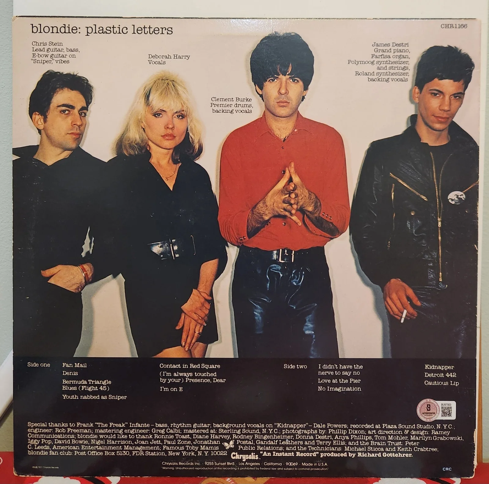 Debbie Harry Signed Blondie Vinyl Plastic Letters Beautiful Blonde Singer COA, изображение 2