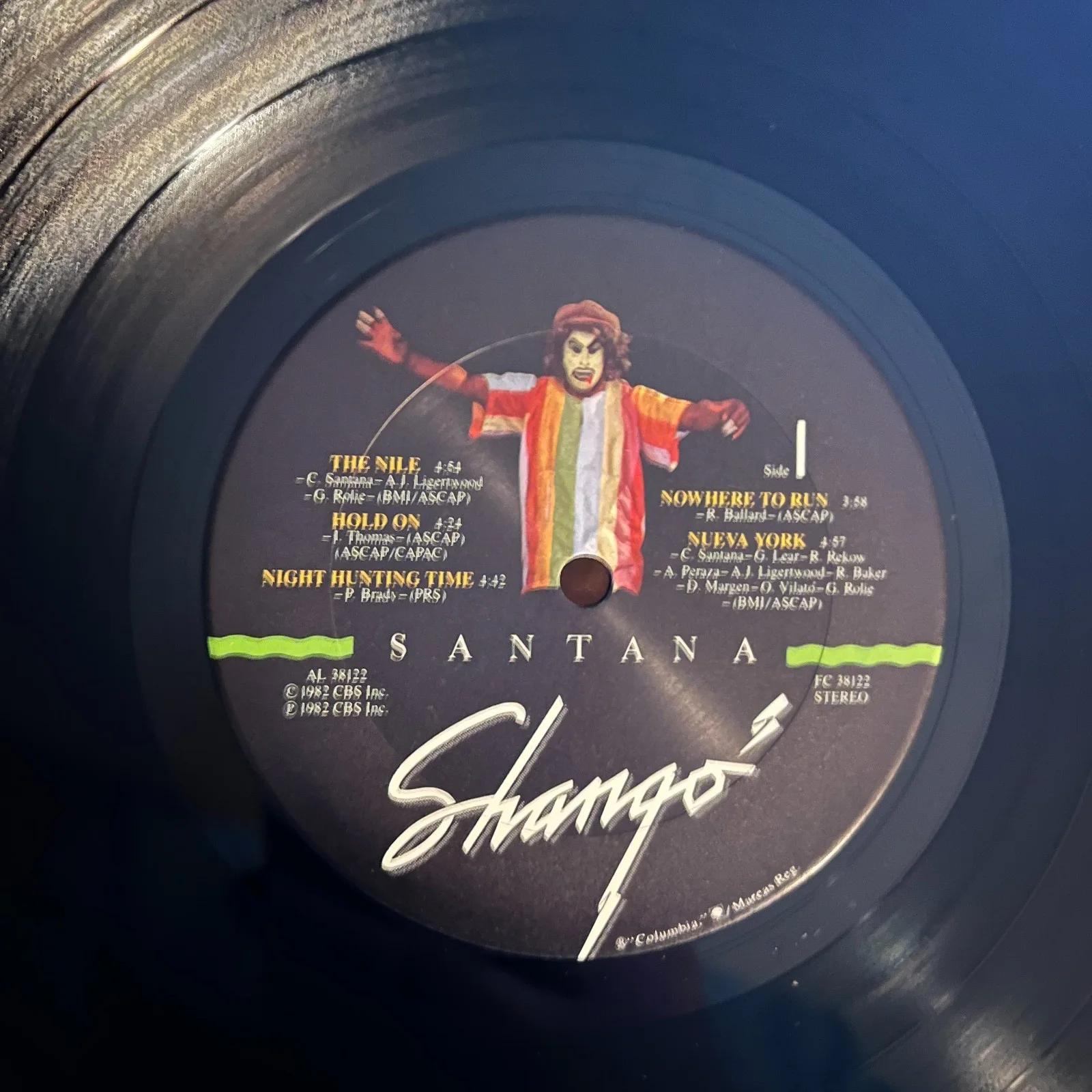 Autographed DEVADIP CARLOS SANTANA ~Shango~ LP Vinyl 1982 SIGNED, image 5