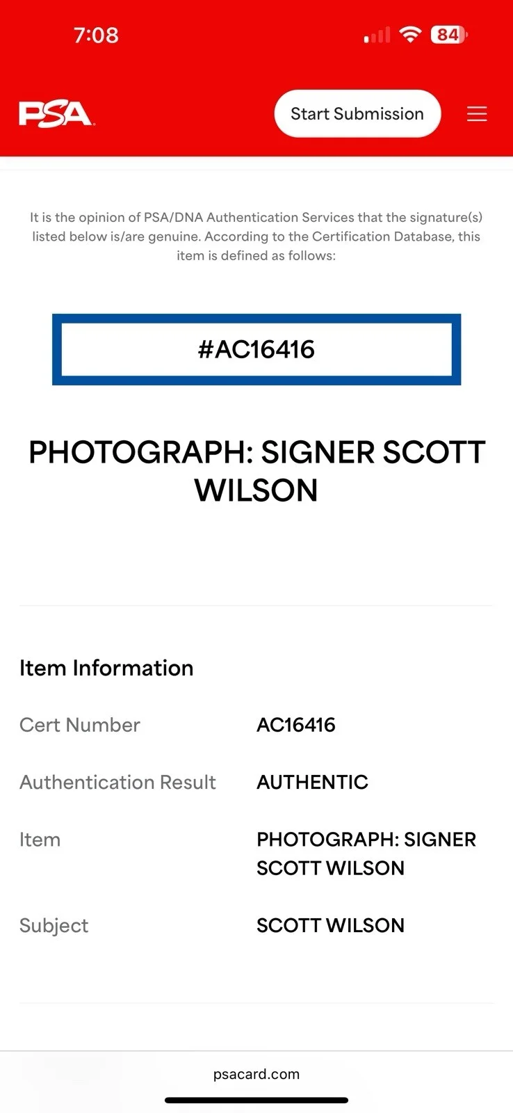 Scott Wilson — Scott Wilson “Hershel” Walking Dead Autographed 8x10, image 3