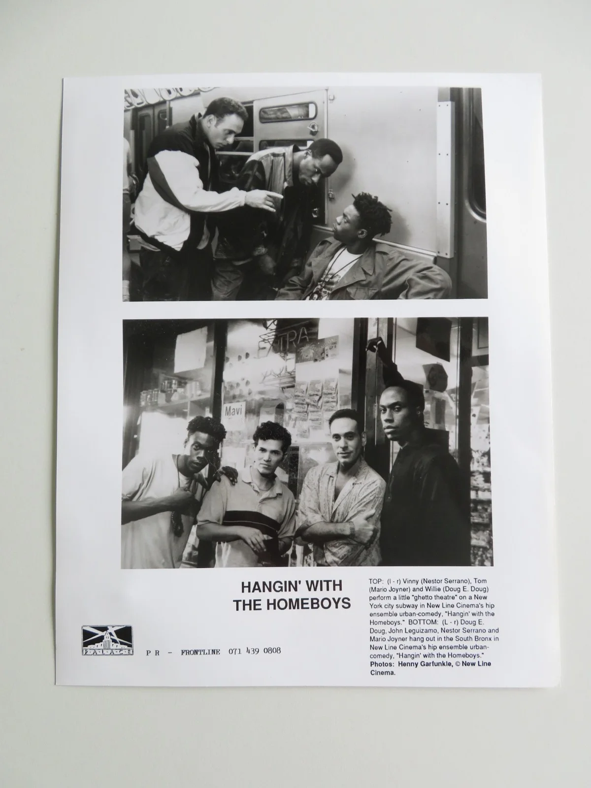 HANGIN' WITH THE HOMEBOYS MOVIE STILL PHOTO LOT OF 2 DOUG E. DOUG LEGUIZAMO 1991, изображение 3