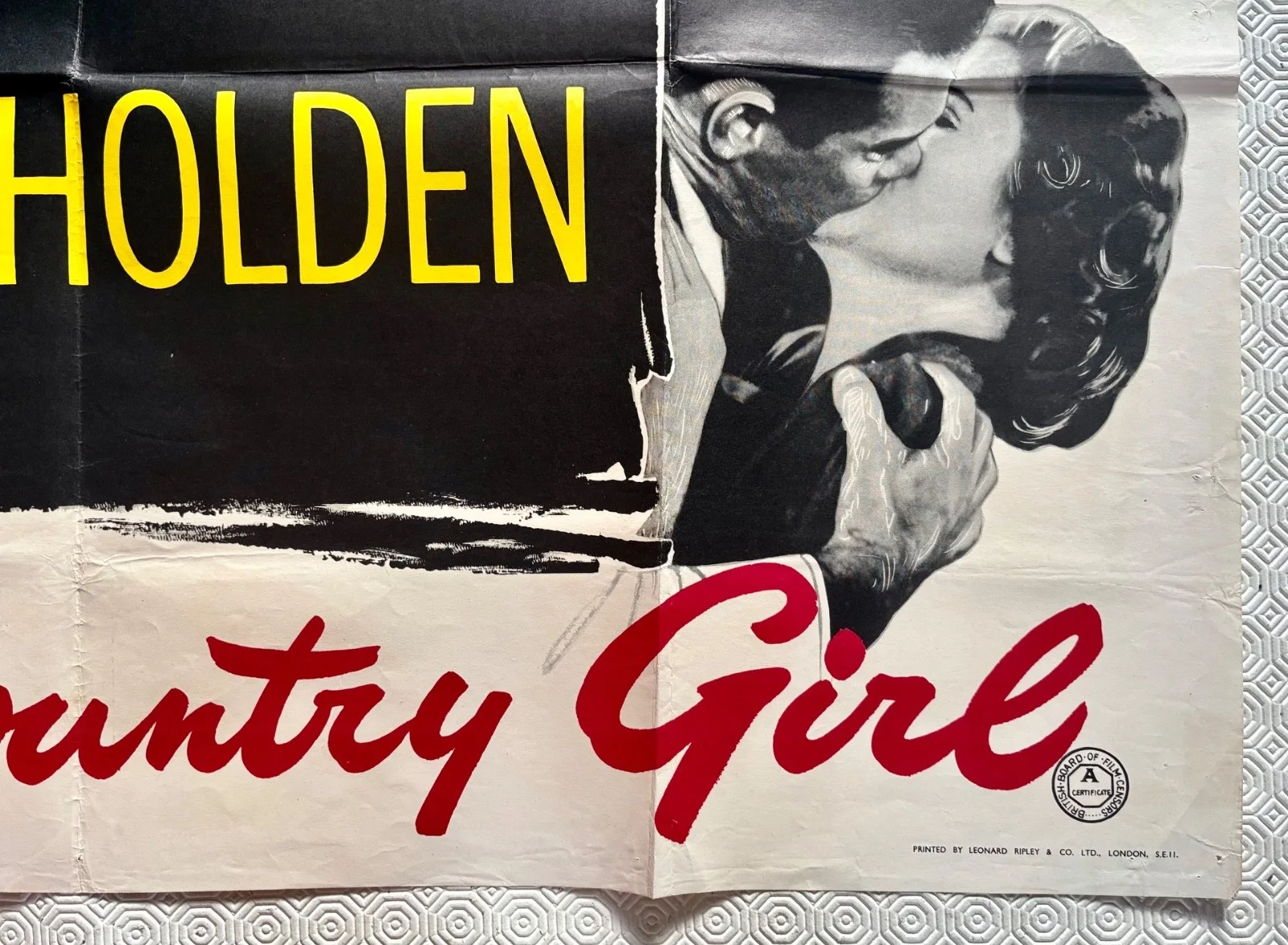 The Country Girl Original 1954 Movie Quad Poster Bing Crosby Grace Kelly, изображение 3