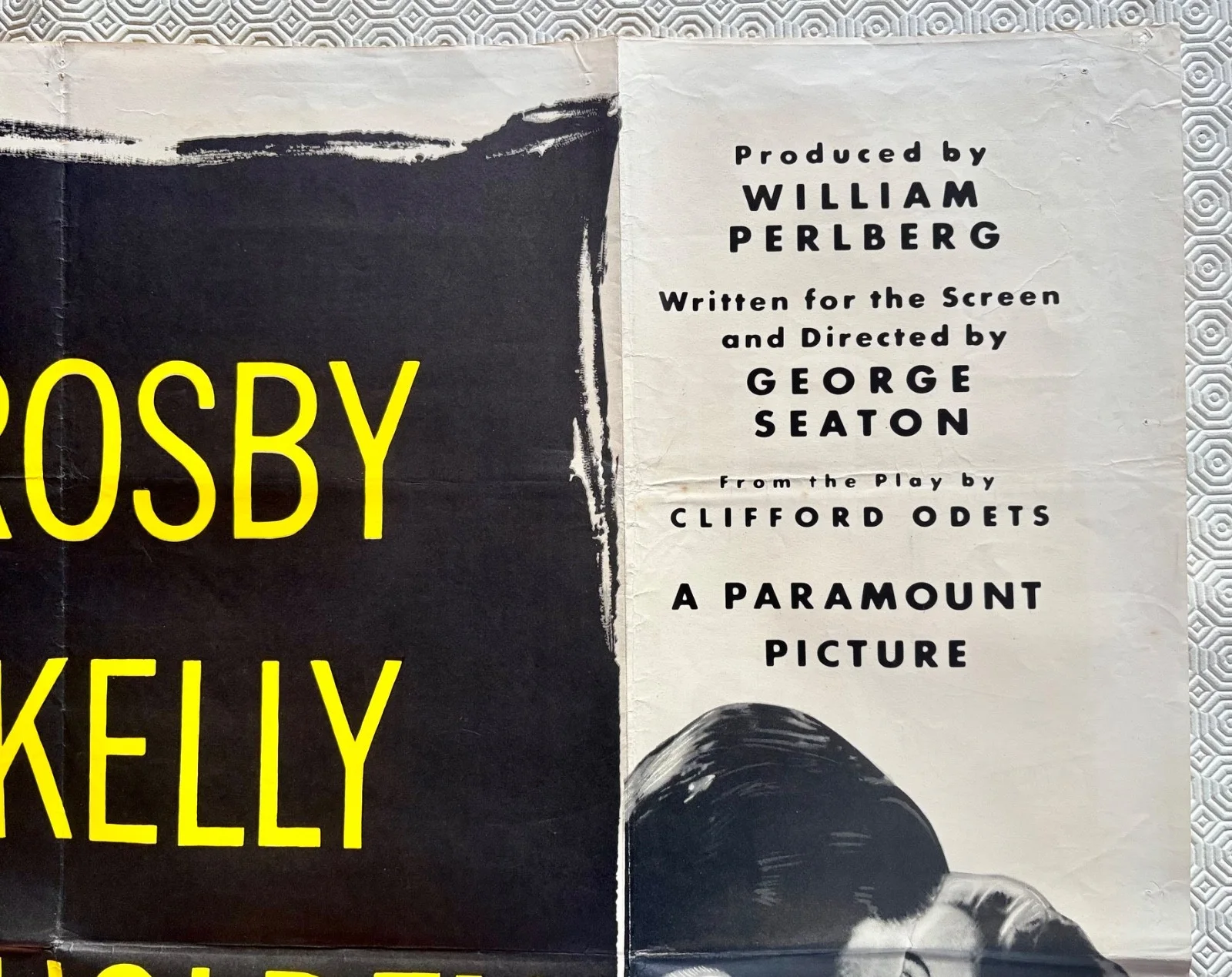 The Country Girl Original 1954 Movie Quad Poster Bing Crosby Grace Kelly, изображение 4