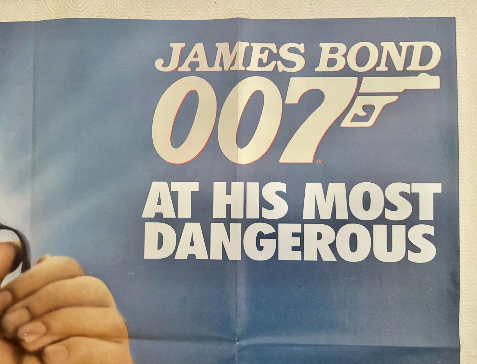 The Living Daylights Original 1987 Advance Quad Poster Dalton James Bond 007, изображение 4