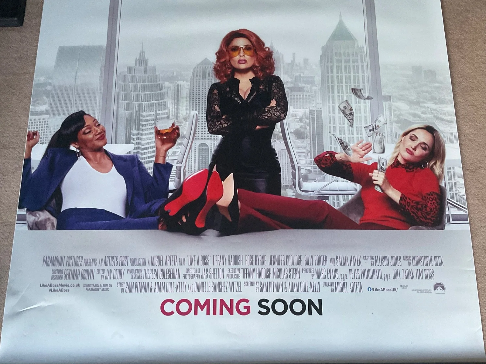 LIKE A BOSS T Haddish R Byrne S Hayek Movie Poster Cinema Film Memorabilia 8x5ft, изображение 4