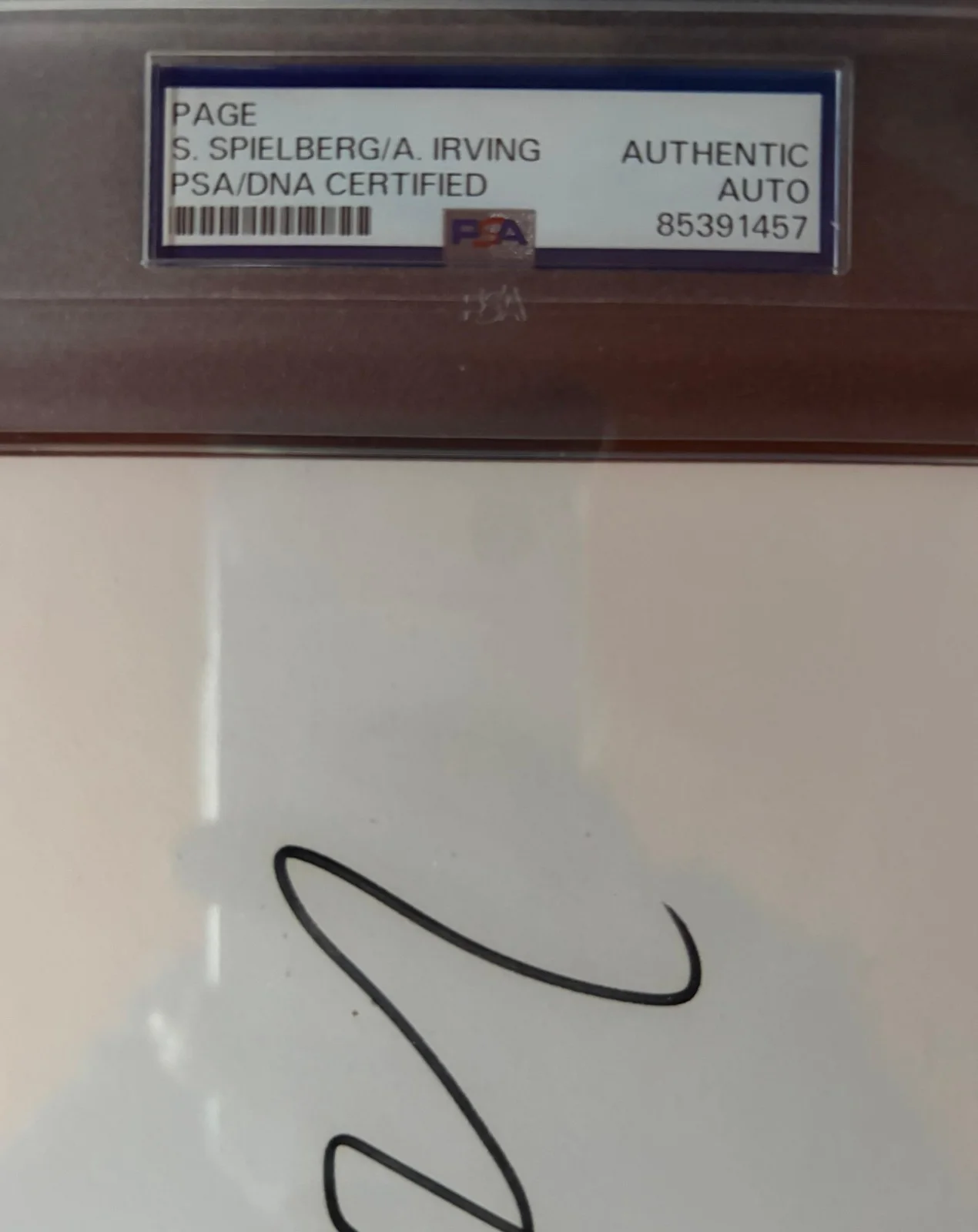 Steven Spielberg, Amy Irving — STEVEN SPIELBERG AMY IRVING SIGNED PAGE ENCAPSULATED PSA JAWS E.T. RARE VINTAGE, изображение 3