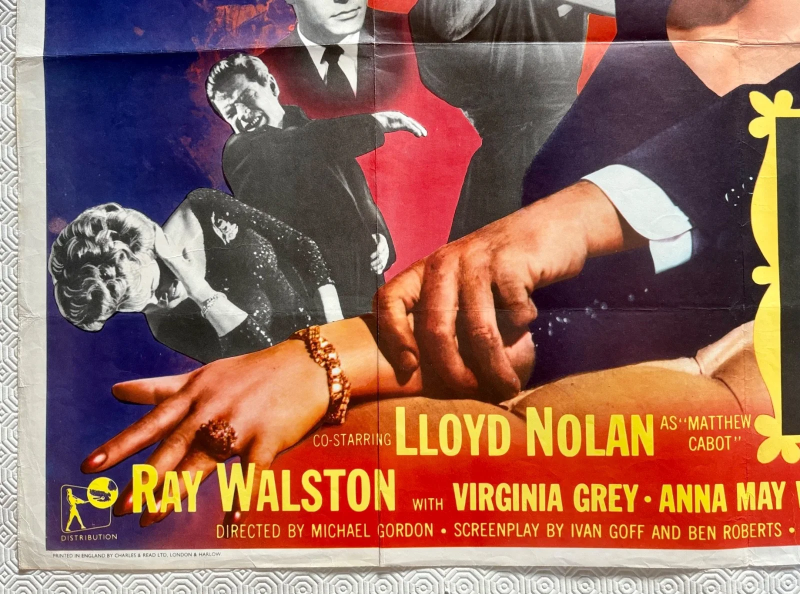 Portrait In Black Original 1960 Movie Quad Poster Lana Turner Anthony Quinn, изображение 2