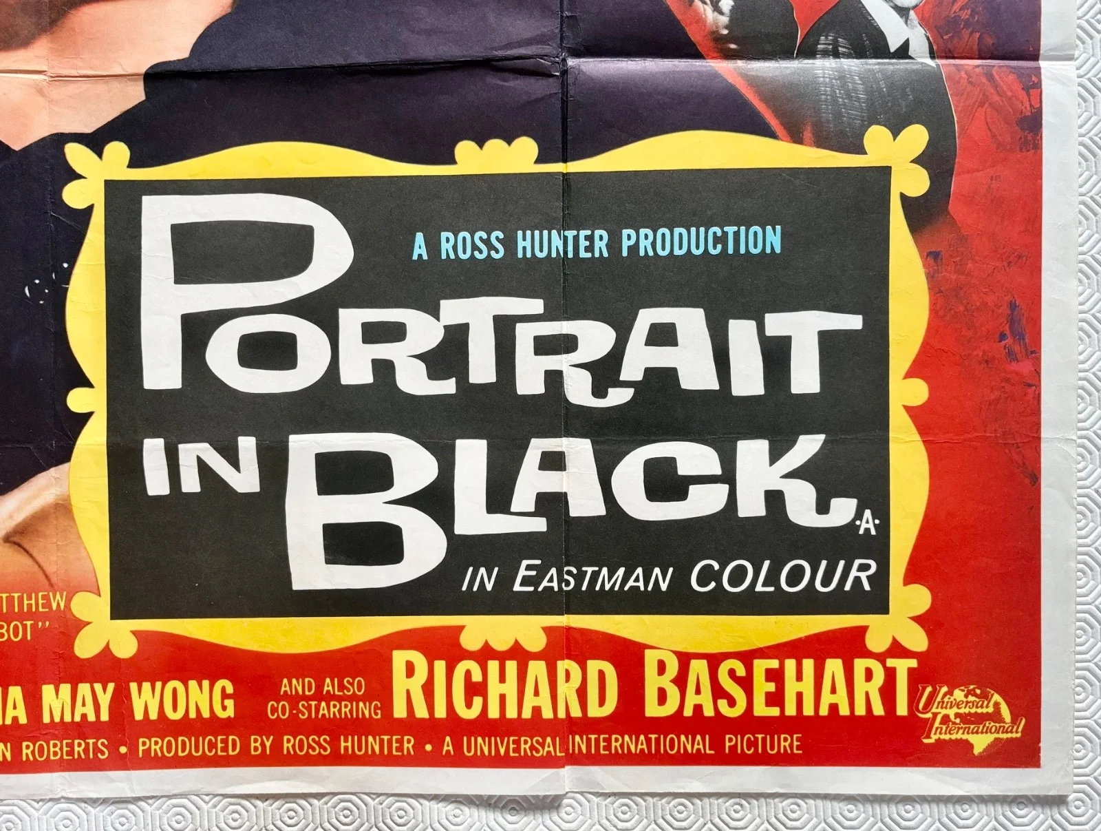 Portrait In Black Original 1960 Movie Quad Poster Lana Turner Anthony Quinn, изображение 3