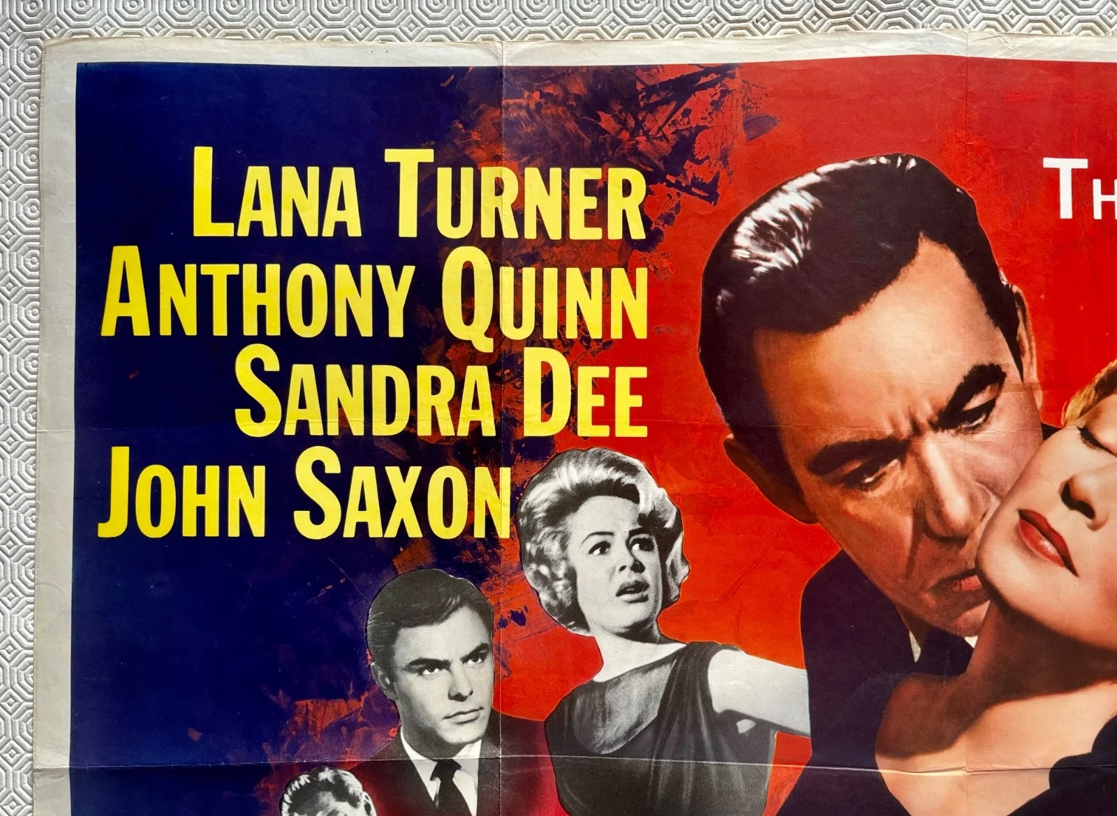 Portrait In Black Original 1960 Movie Quad Poster Lana Turner Anthony Quinn, изображение 5