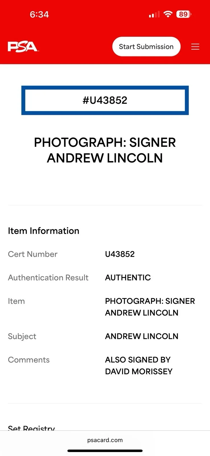 Andrew Lincoln — TWD Andrew Lincoln & David Morrissey Autographed Framed 8x10, изображение 4