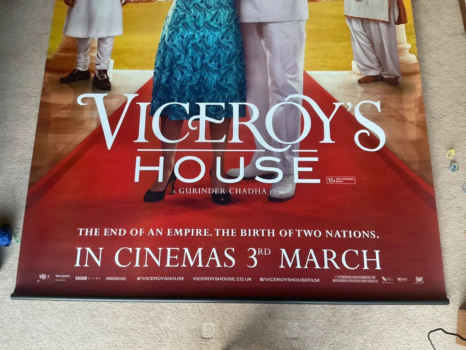 Viceroys House Anderson & Bonneville Movie Poster Cinema Film Memorabilia 8x5ft, изображение 2