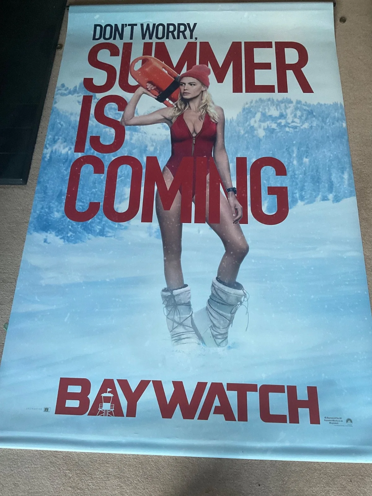 BAYWATCH 2 sided Bass & Rohrbach Movie Poster Cinema Film Memorabilia 8x5ft HUGE, изображение 4