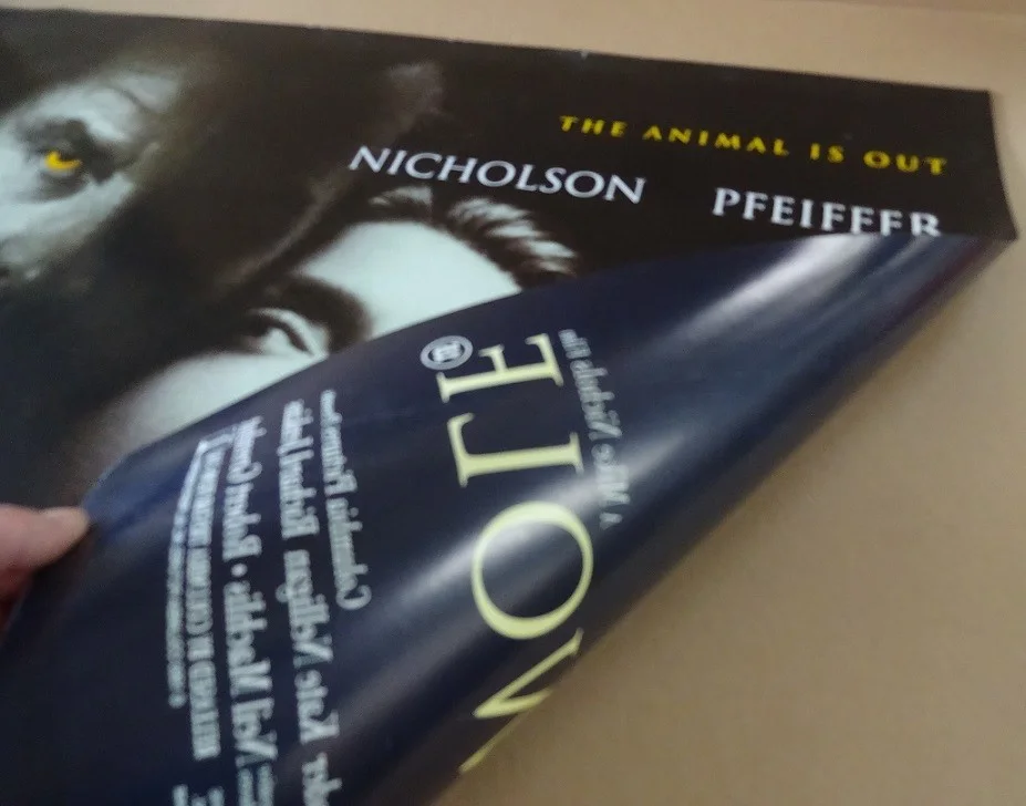 Wolf Original 1994 Double Sided Movie Poster 40"x30" Jack Nicholson M. Pfeiffer, изображение 2