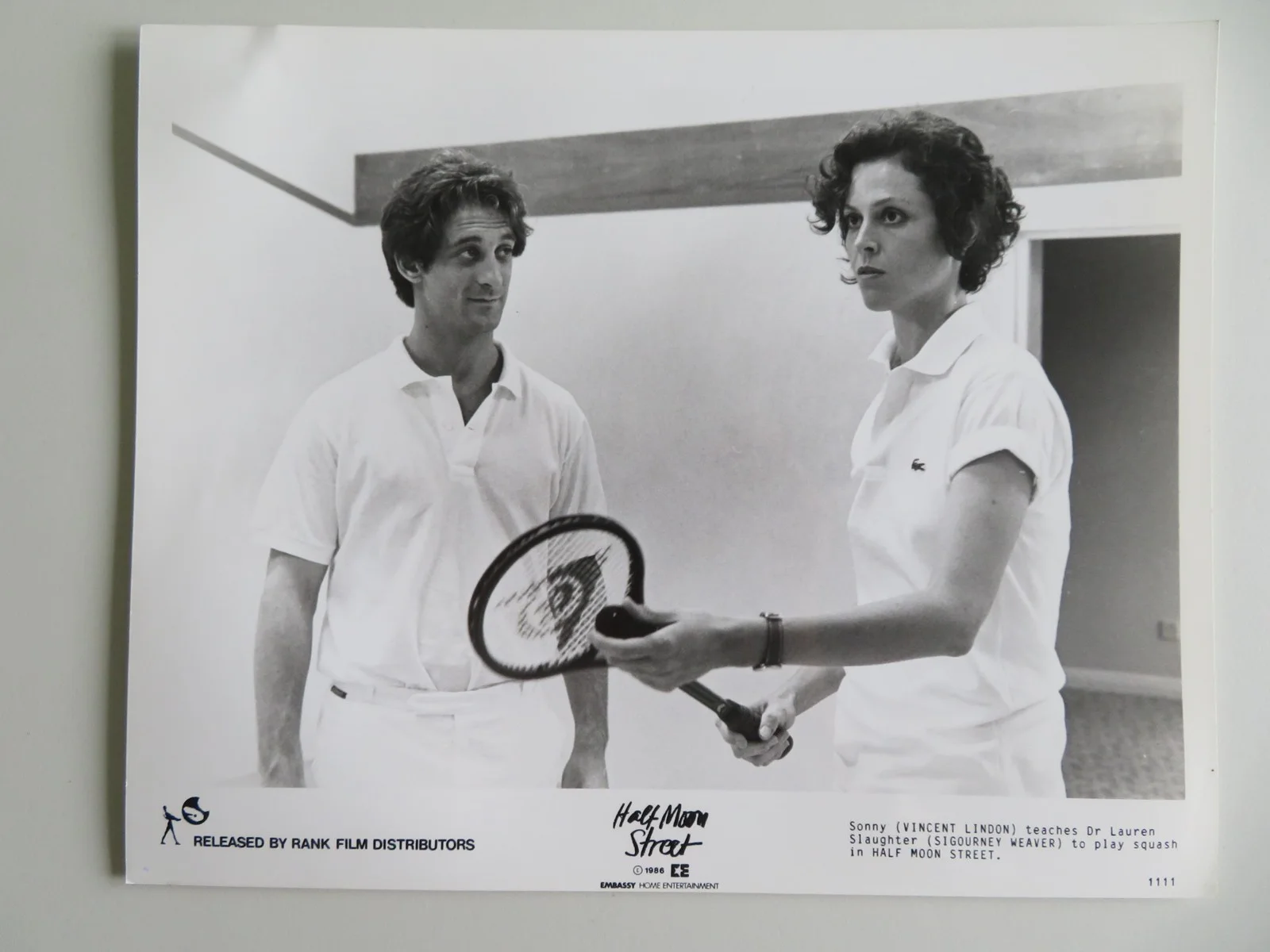 HALF MOON STREET - B MOVIE STILL PHOTO LOT OF 6 SIGOURNEY WEAVER M. CAINE 1986, изображение 3