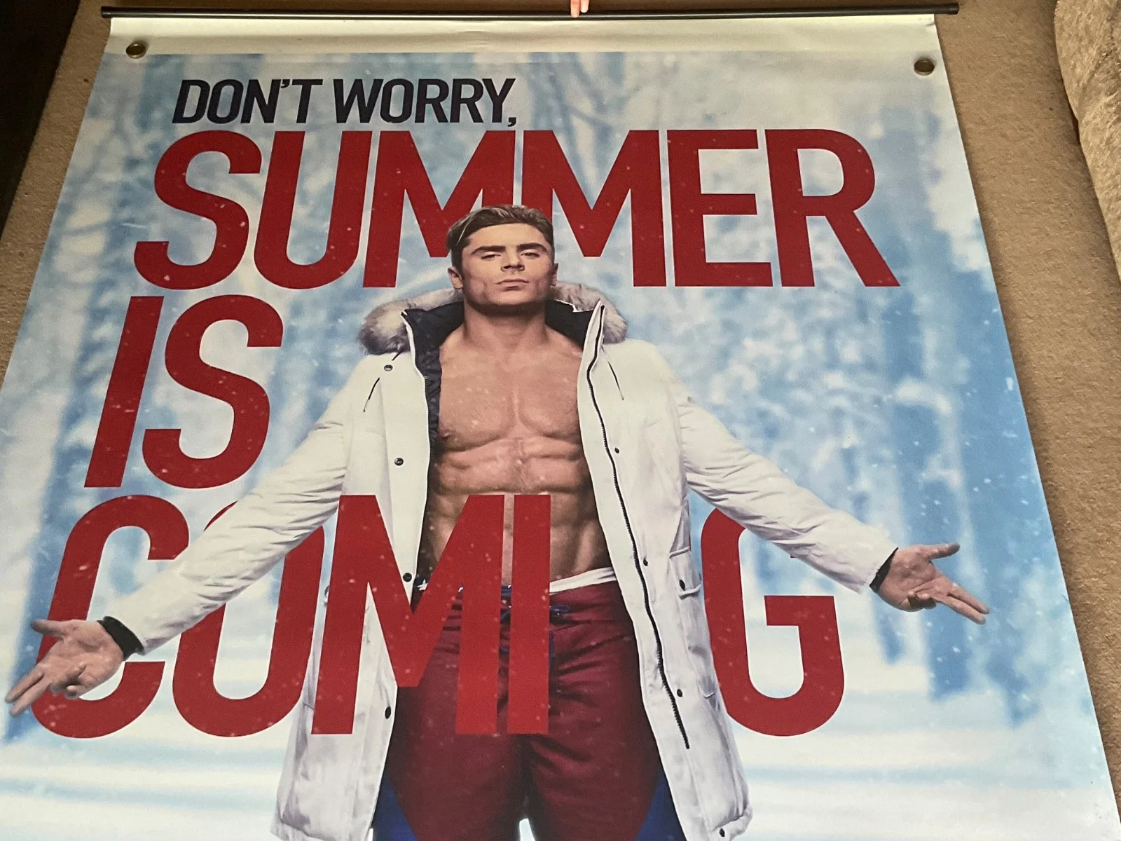 BAYWATCH Effron Daddario 2 sided Movie Poster Cinema Film Memorabilia 8x5ft HUGE, изображение 2