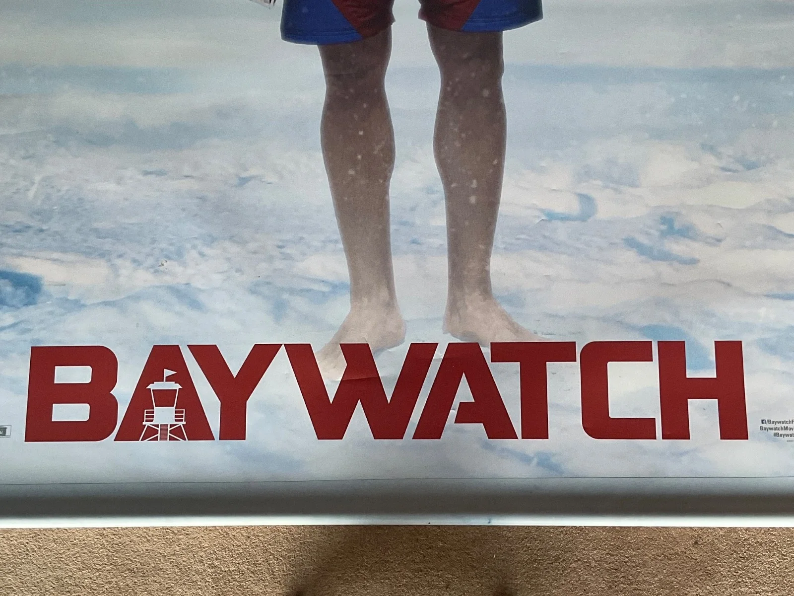 BAYWATCH Effron Daddario 2 sided Movie Poster Cinema Film Memorabilia 8x5ft HUGE, изображение 3
