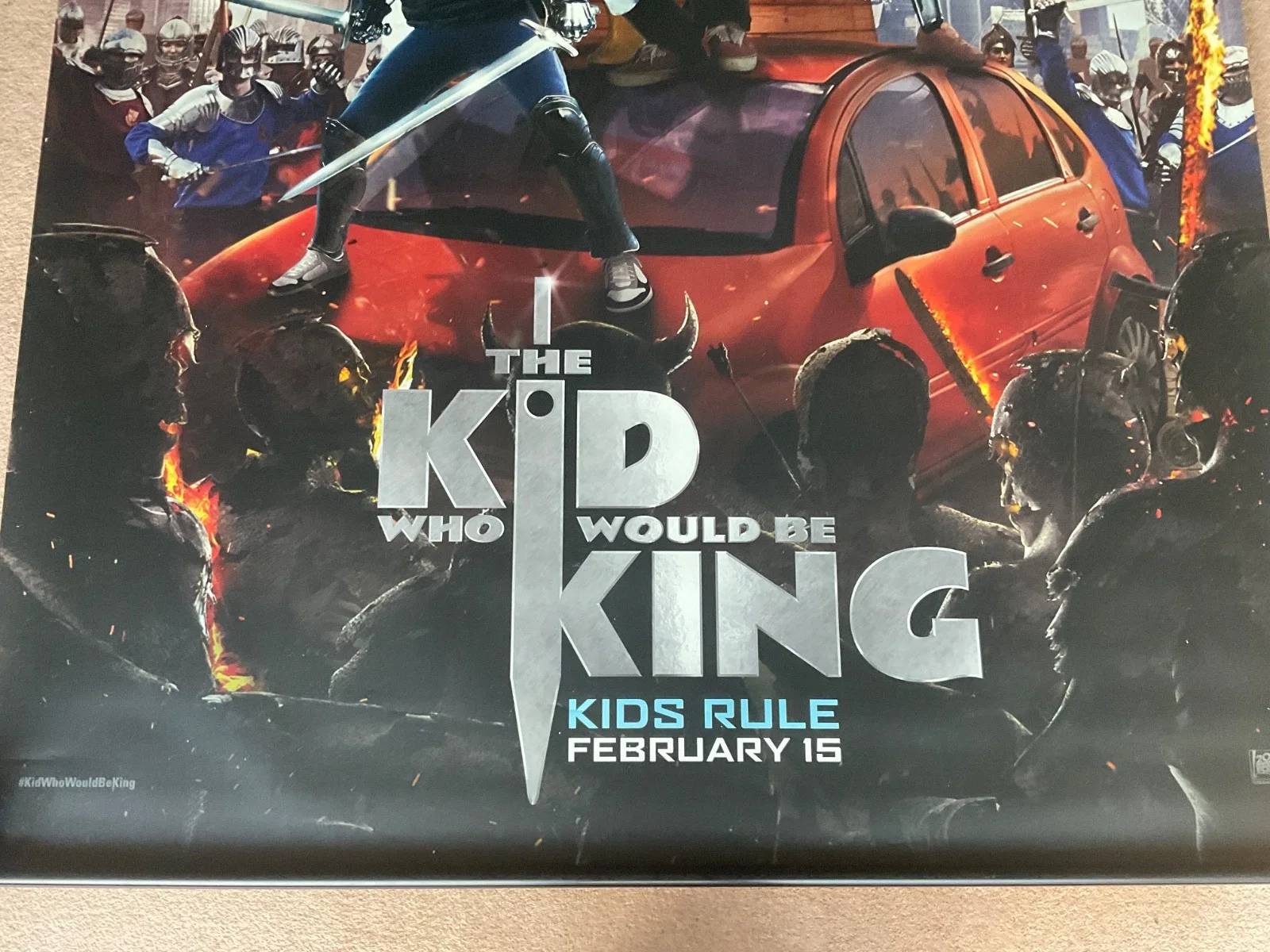 The Kid who would be King Movie Poster Cinema Film Sci Fi Memorabilia 8x5ft HUGE, изображение 2