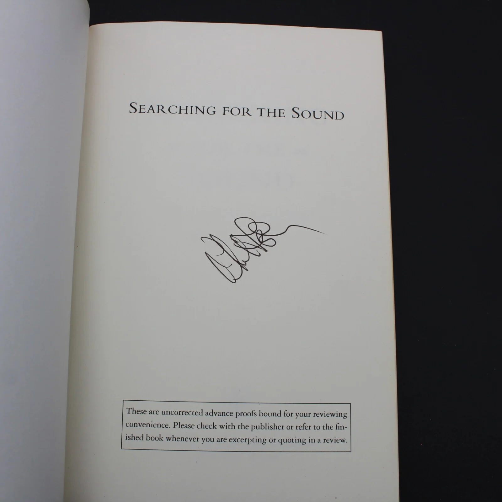 Phil Lesh — SIGNED Advanced Reading Copy Phil Lesh Searching for the Sound Grateful Dead ARC, image 2