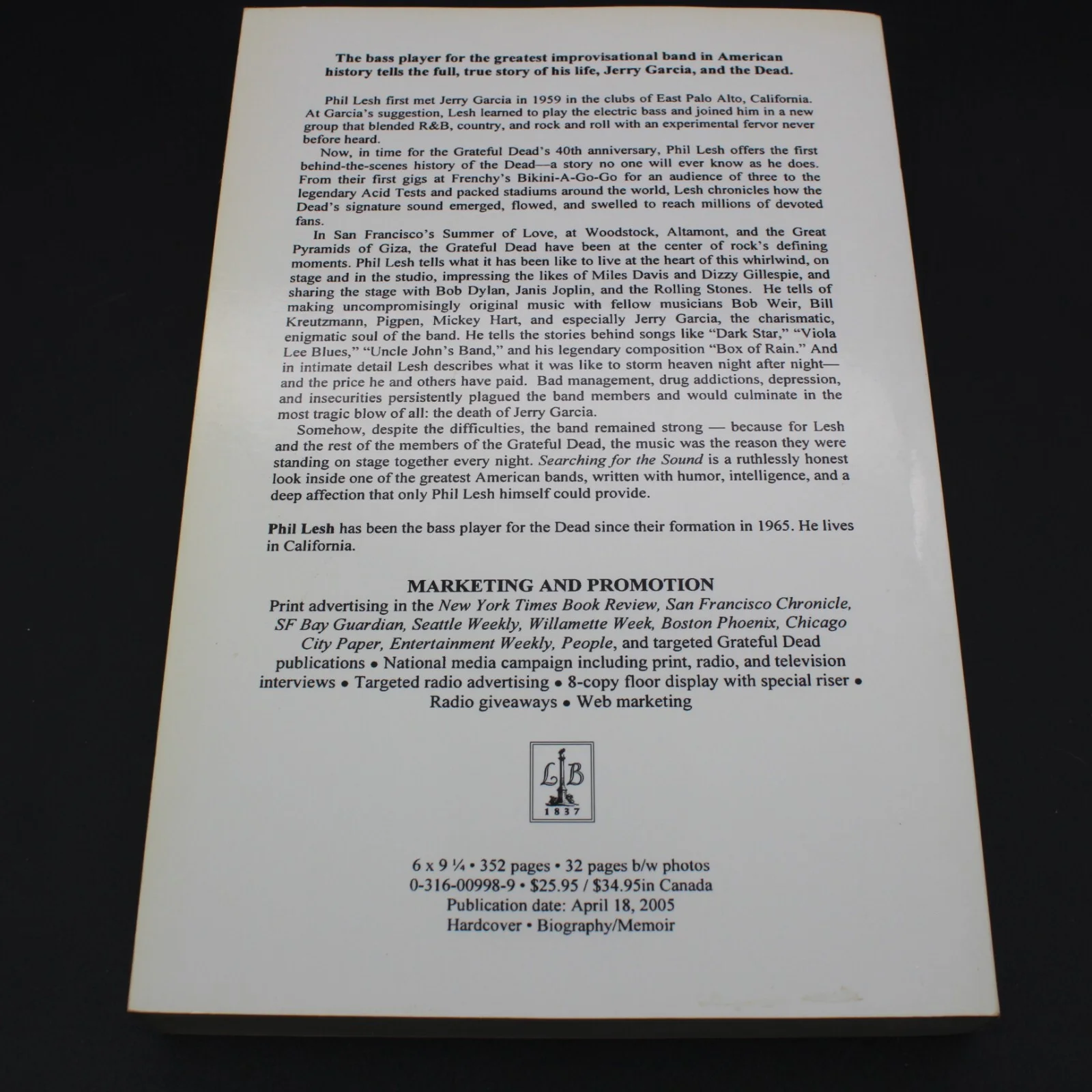 Phil Lesh — SIGNED Advanced Reading Copy Phil Lesh Searching for the Sound Grateful Dead ARC, image 5