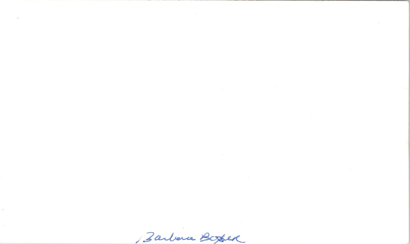 Barbara Boxer — Barbara Boxer Signed 3x5 Index Card Autographed, image 2