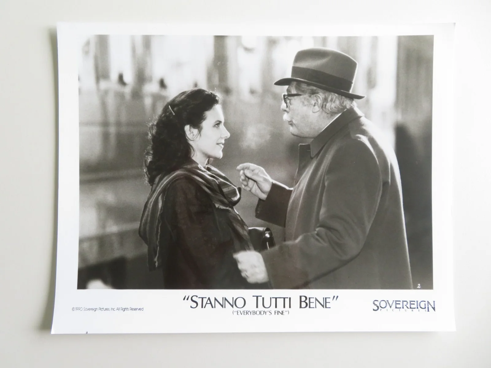EVERYBODY'S FINE MOVIE STILL PHOTO LOT OF 3 MARCELLO MASTROIANNI 1990, изображение 5