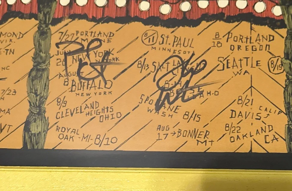 Punch Brothers 2018 All Summer Tour Poster Signed by Band Landland -Yellow Frame, изображение 3