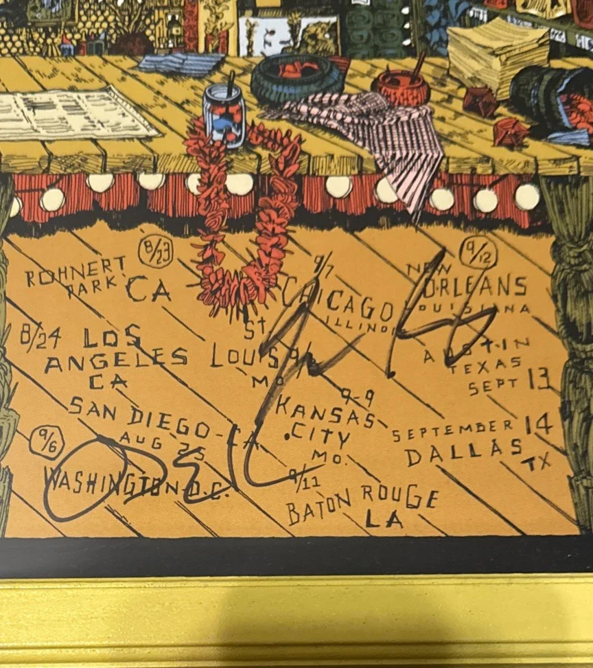 Punch Brothers 2018 All Summer Tour Poster Signed by Band Landland -Yellow Frame, изображение 4