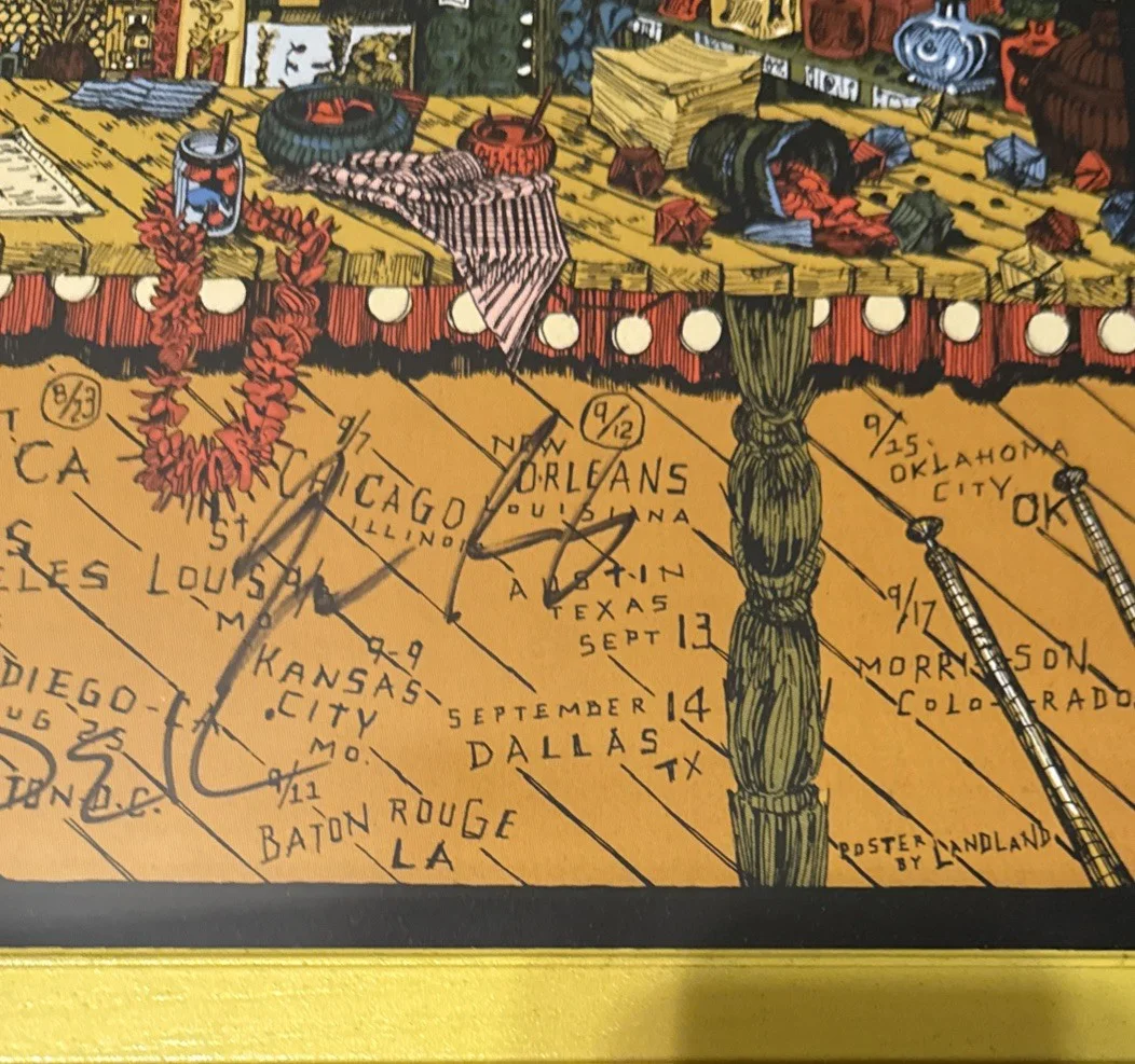 Punch Brothers 2018 All Summer Tour Poster Signed by Band Landland -Yellow Frame, изображение 5