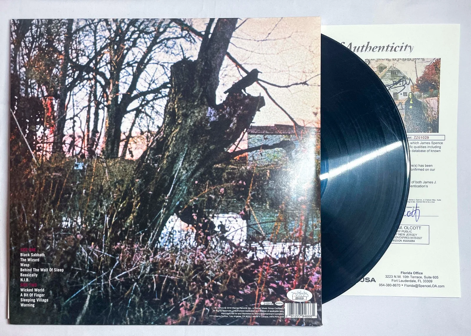 Ozzy Osbourne Signed Autographed BLACK SABBATH Vinyl Album EXACT Proof JSA, изображение 5