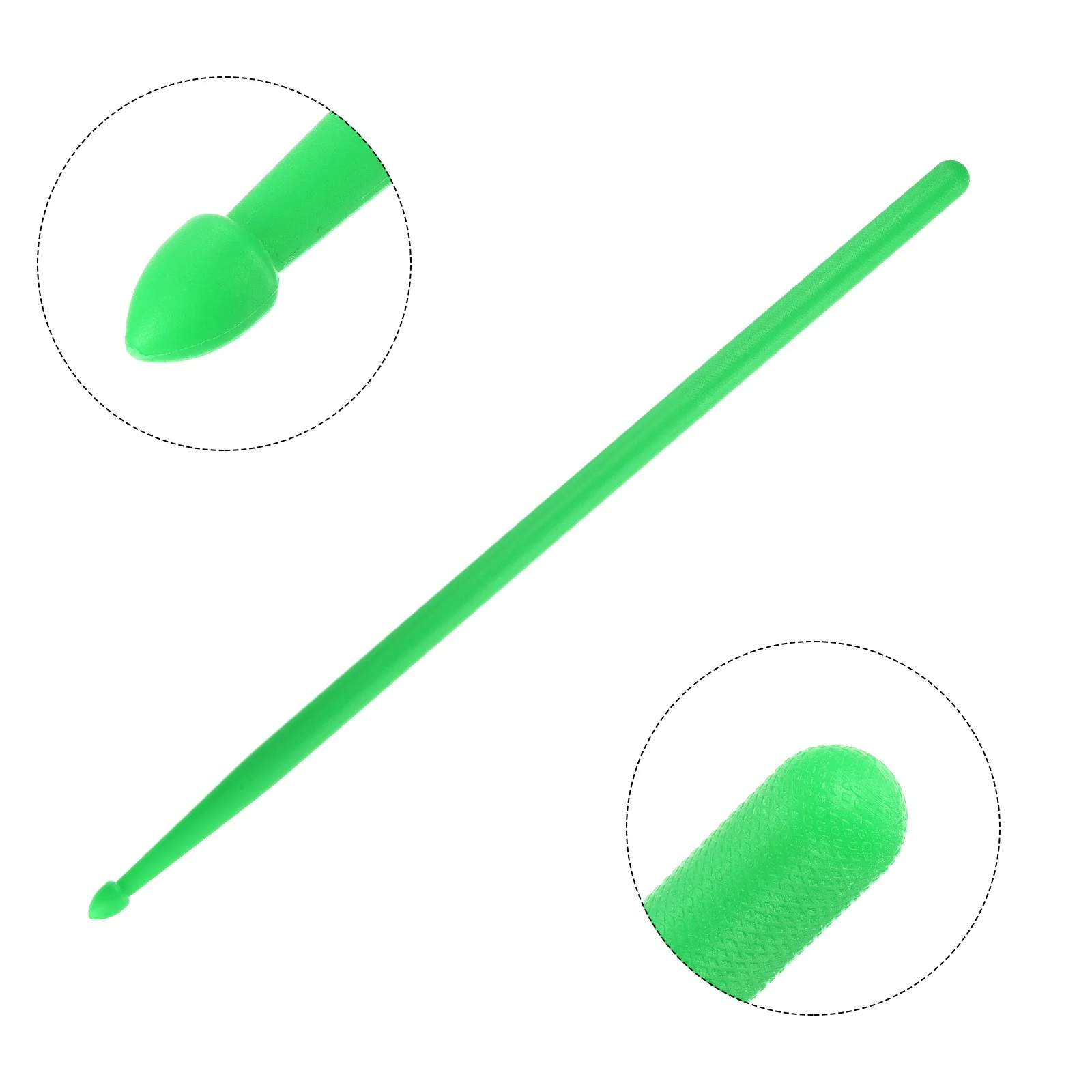 2 Pairs Nylon Drumstick 7A Plastic Anti Slip Handle Drum Stick Green 16", изображение 4