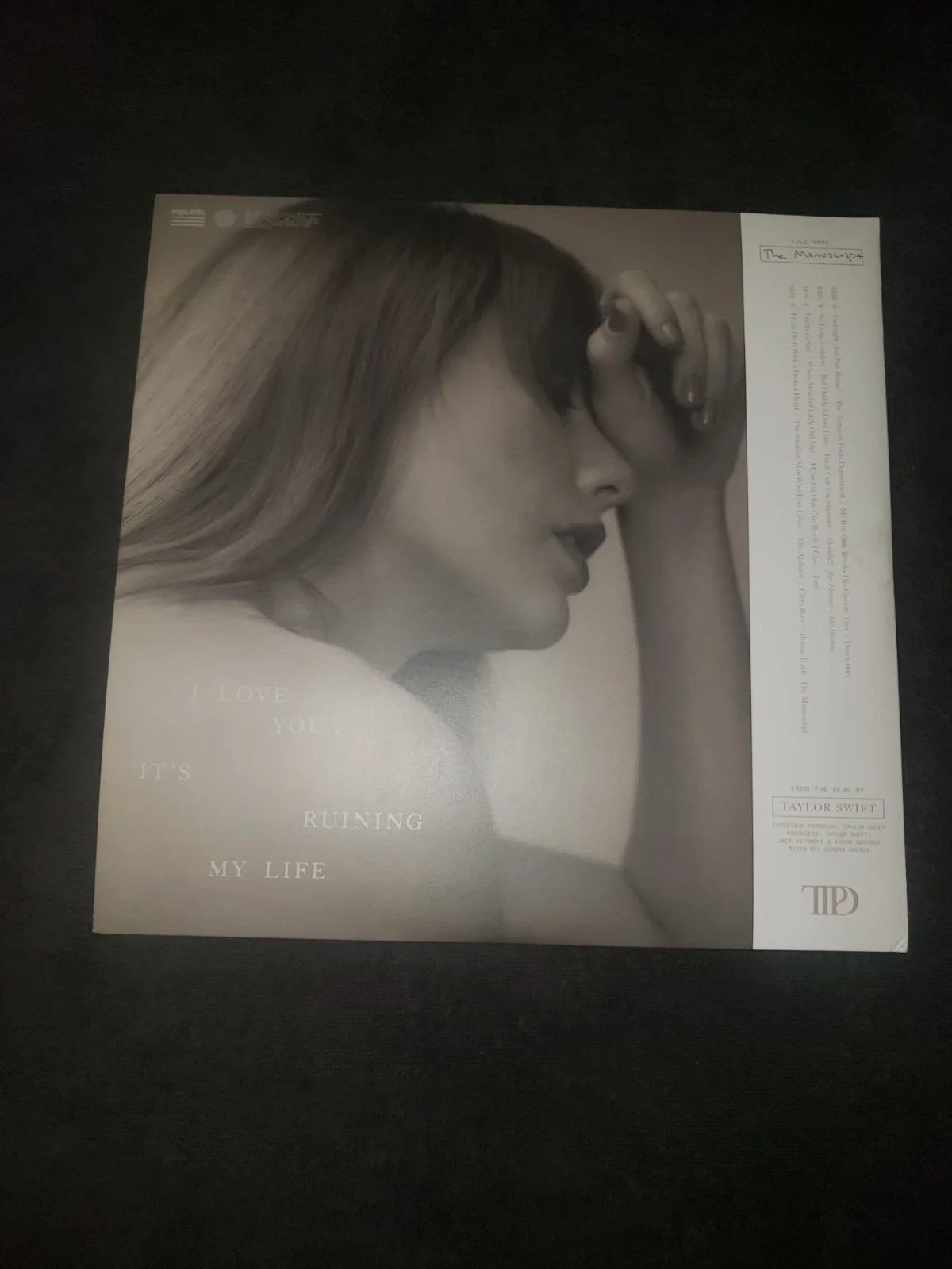 Taylor Swift SIGNED Vinyl The Tortured Poets Department TTPD Autograph w/ Heart, изображение 4