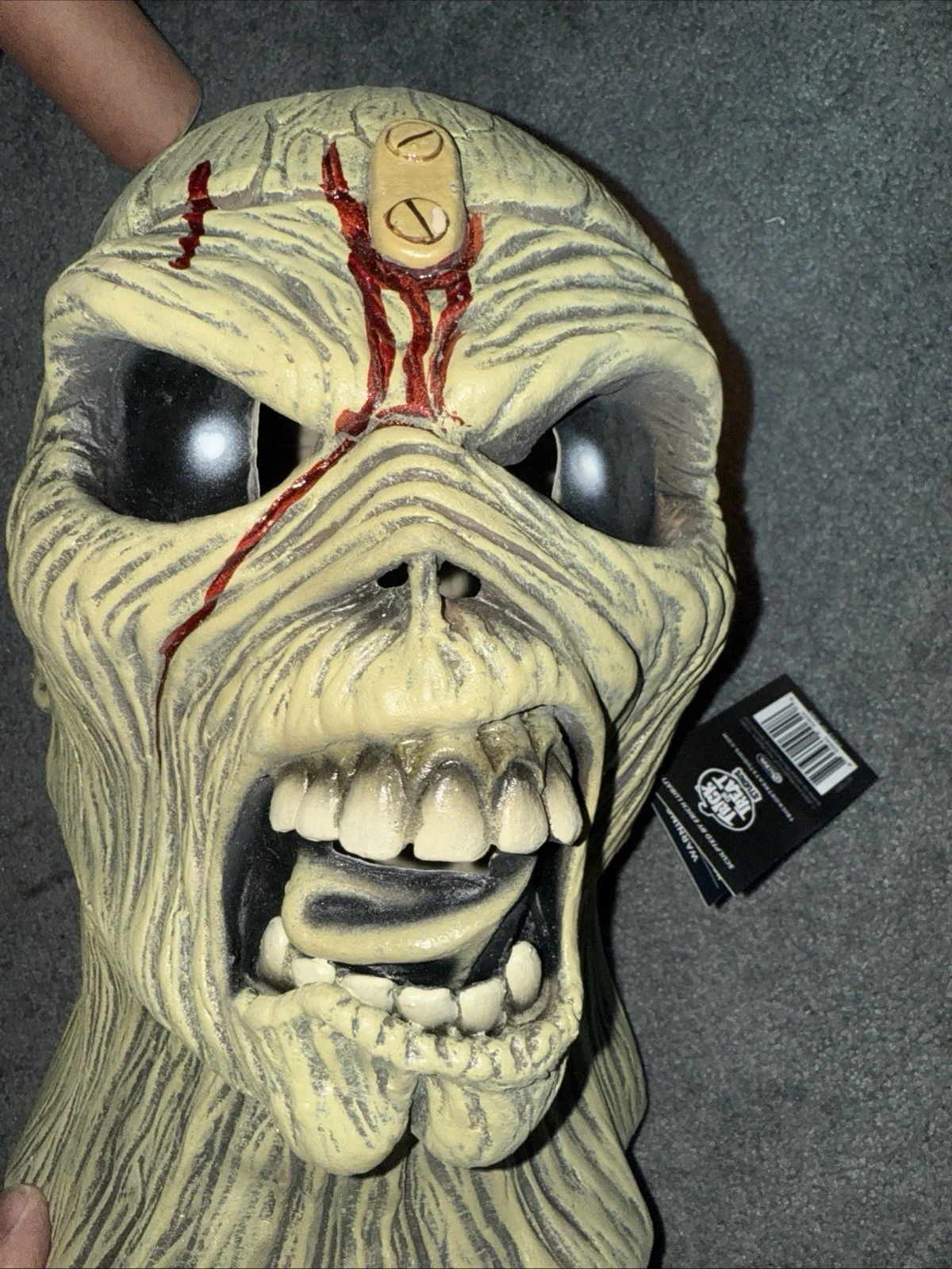 Bruce Dickinson AUTOGRAPH SIGNED Eddie Mask INSCRIPTION Run To The Hills PROOF, image 4