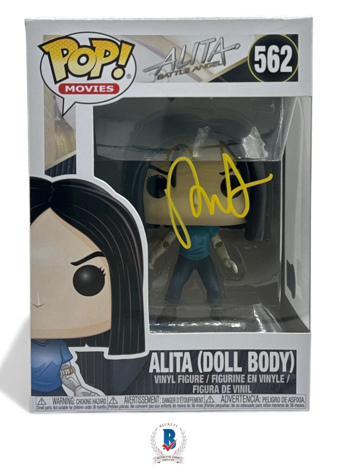 Rosa Salazar — Rosa Salazar Autograph Signed Alita (Doll Body) Funko Pop with Beckett COA
