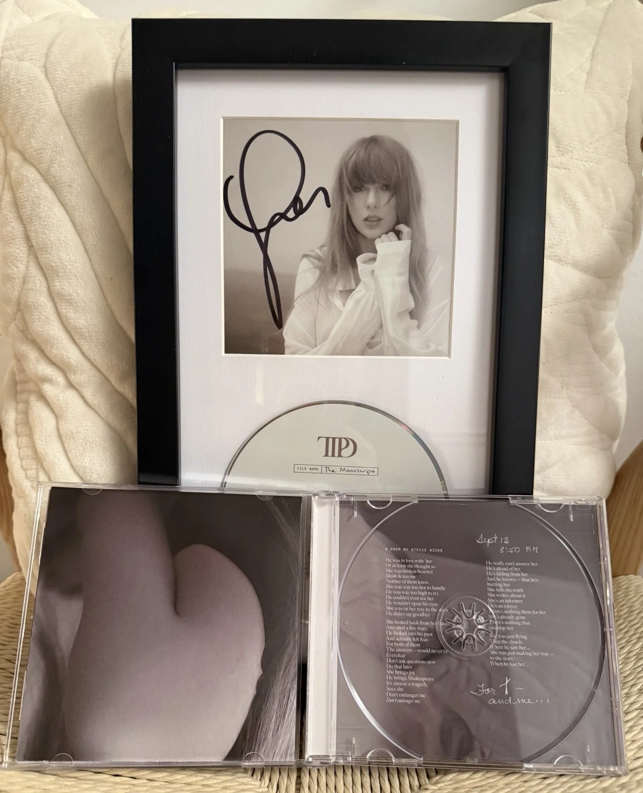 Framed The Tortured Poets Department CD + The Manuscript With Hand Signed Photo, image 4