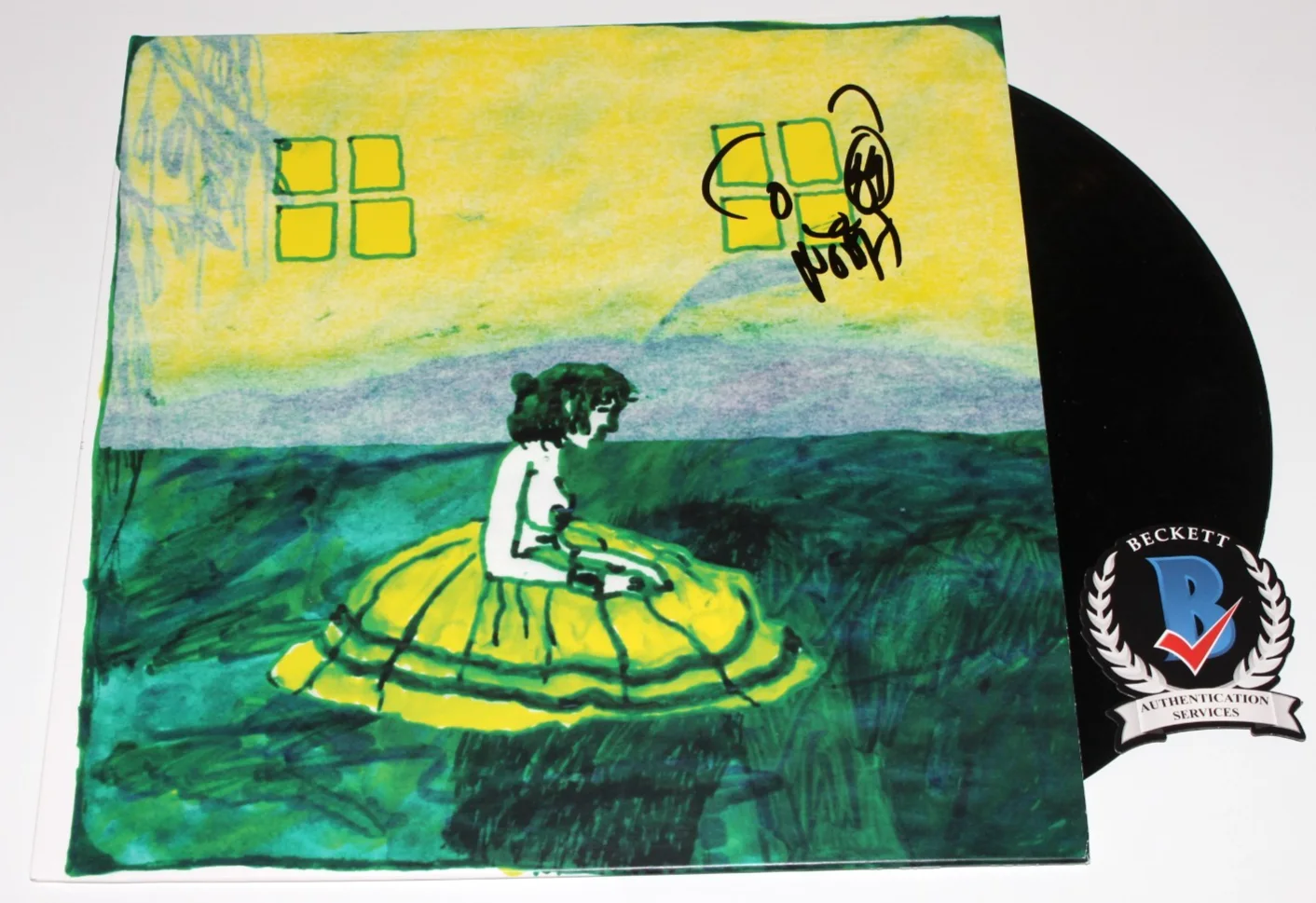 PANDA BEAR SIGNED ANIMAL COLLECTIVE PROSPECT HUMMER RECORD ALBUM BECKETT BAS COA, изображение 2