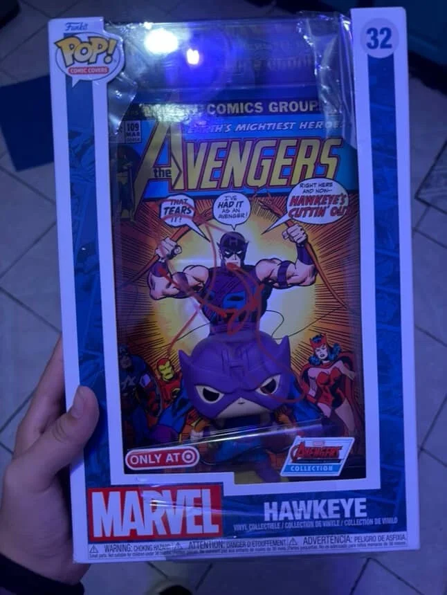 Jeremy Renner — Jeremy Renner Signed Hawkeye Avengers Funko Pop 32 W Video Proof, изображение 2