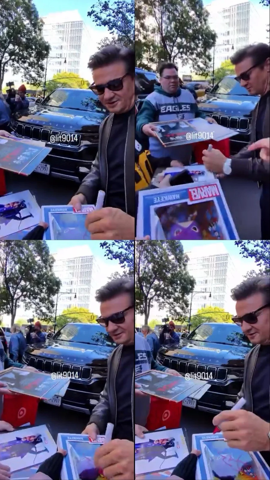 Jeremy Renner — Jeremy Renner Signed Hawkeye Avengers Funko Pop 32 W Video Proof, изображение 3