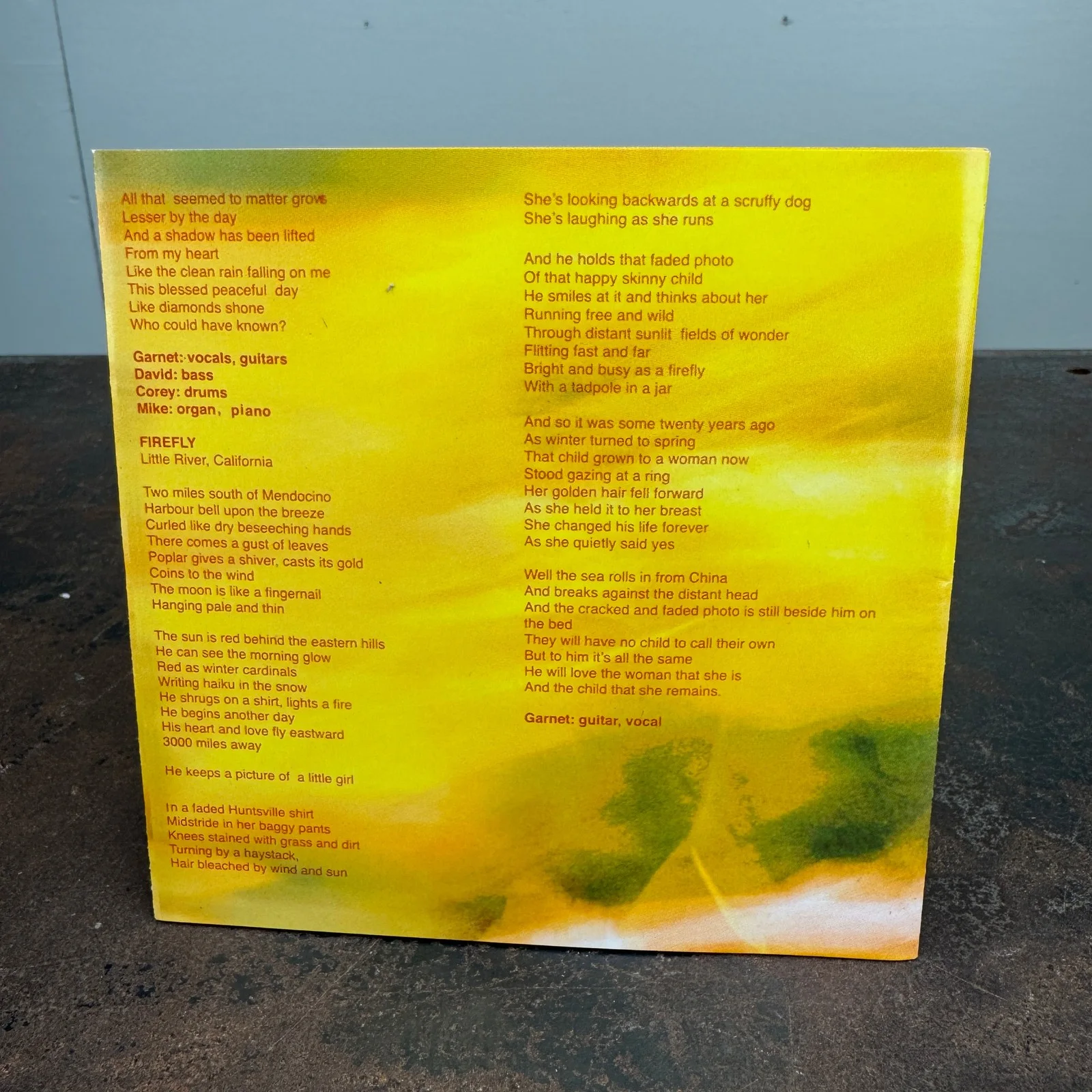 GARNET ROGERS - Firefly CD INSERT - SIGNED, image 3