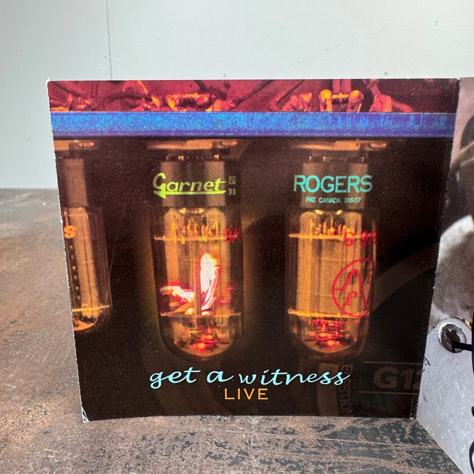 GARNET ROGERS - Get a Witness Live CD INSERT - SIGNED, image 2