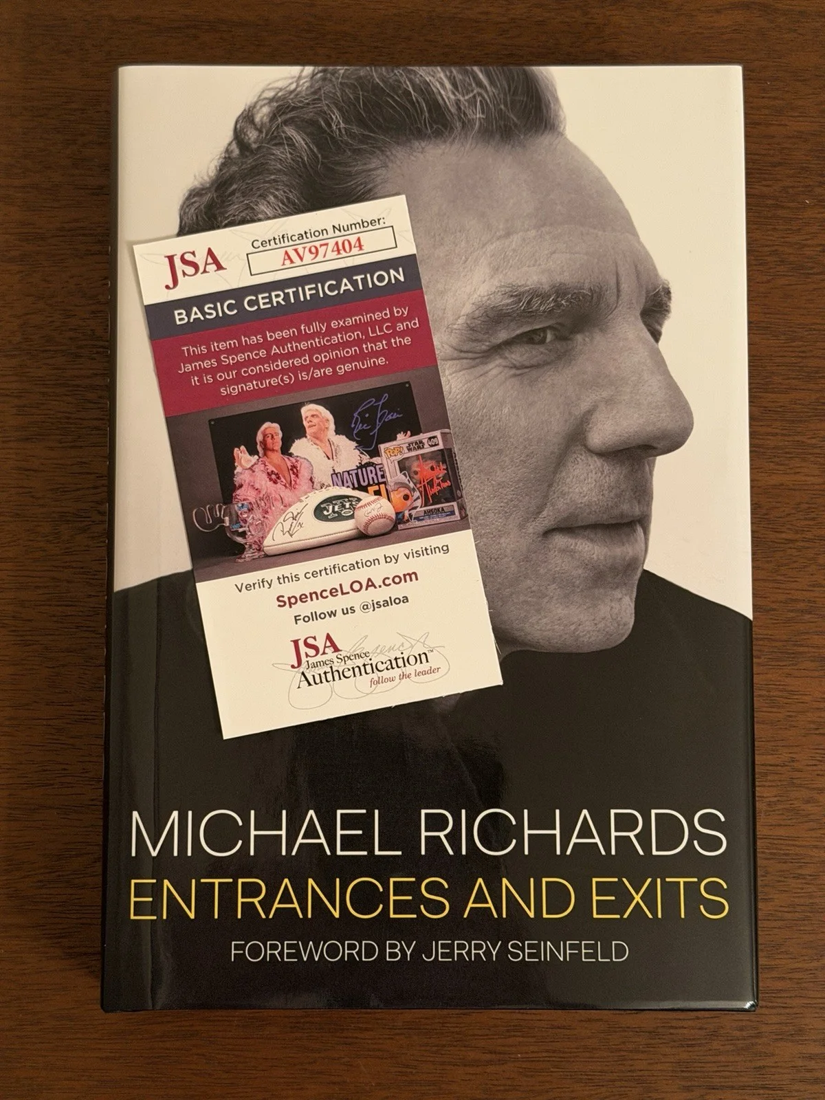 Michael Richards — Michael Richards KRAMER Signed Entrances and Exits Book JSA Certified Seinfeld
