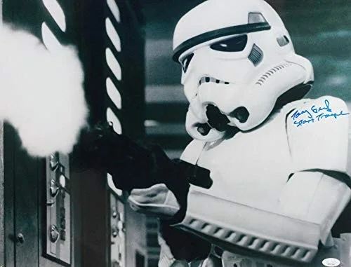 Tony Smart — Tony Smart Autographed Firing Gun 16x20 Photo w/ Stormtrooper - JSA Auth *Blue, изображение 3